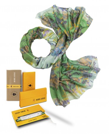 Палантин Женский SN40-ROSE/BLEU.CIEL